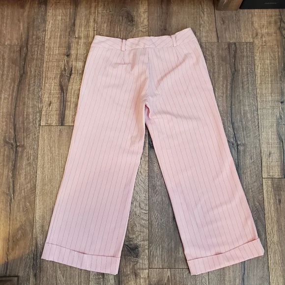 Pink pinstripe capris - Picture 2 of 8